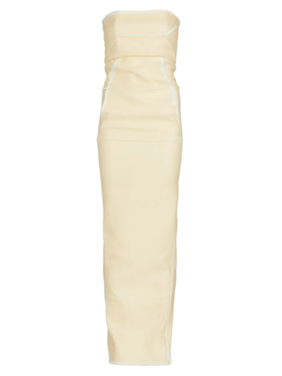 Shop Rick Owens Women's Strapless Sequin-embroidered Gown In Natural