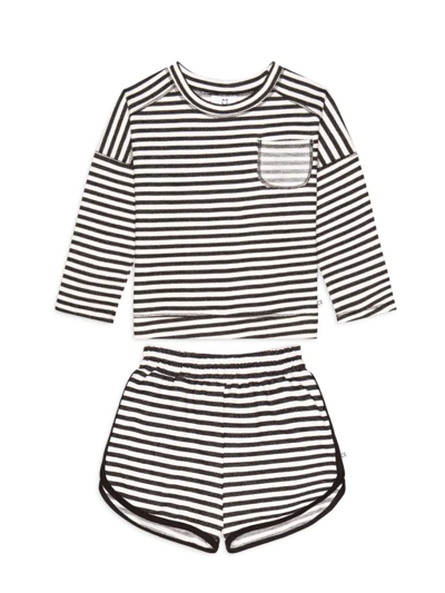 Shop Miles And Milan Baby's & Little Girl's 2-piece The Sena Set In Oatmeal Black