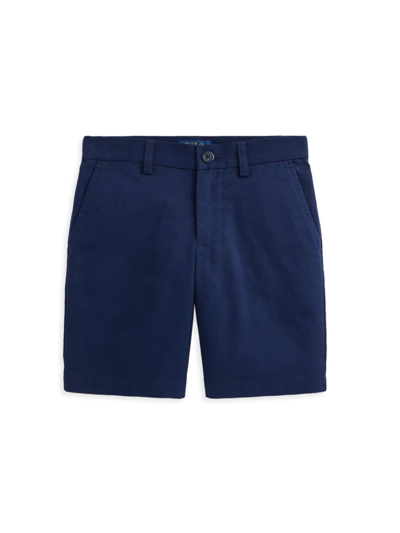 Shop Polo Ralph Lauren Little Boy's Straight-fit Stretch Twill Shorts In Aviator Navy