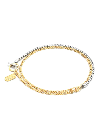 Shop Degs & Sal Men's Goldplated Sterling Silver Dual Chain Bracelet