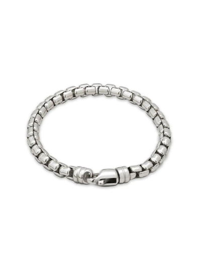 Shop Degs & Sal Men's Sterling Silver Round Box Chain Bracelet