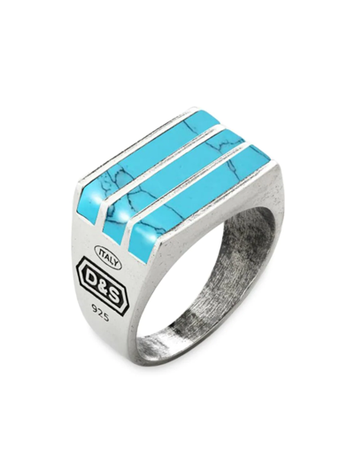 Shop Degs & Sal Men's Sterling Silver & Turquoise Elements Ring