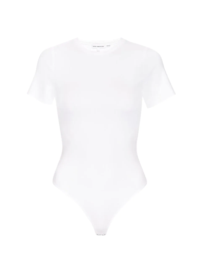 Shop Good American Women's Scuba T-shirt Bodysuit In White