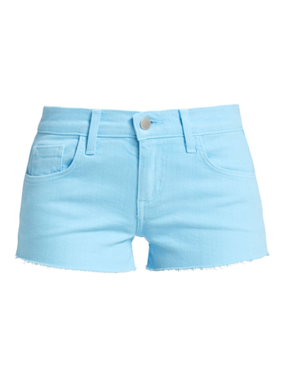 Shop L Agence Women's Audrey Mid-rise Jean Shorts In Baltic Sea