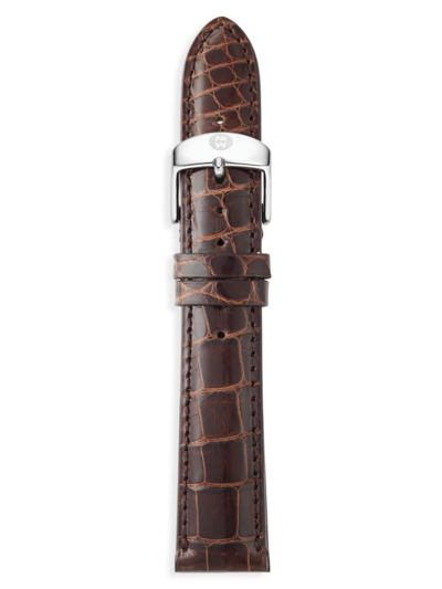 Shop Michele Women's Alligator Watch Strap/18mm In Chocolate