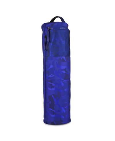 Shop Macy's Women's Karma Camo Print Yoga Mat Bags In Blue Camo