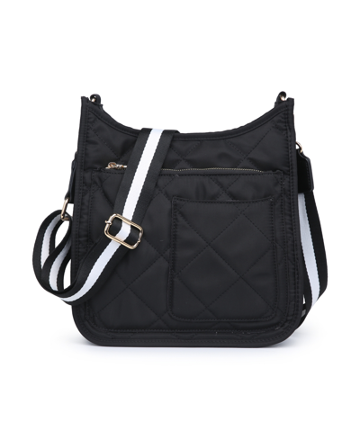 Shop Macy's Women's Motivator Quilted Crossbody Bags In Black