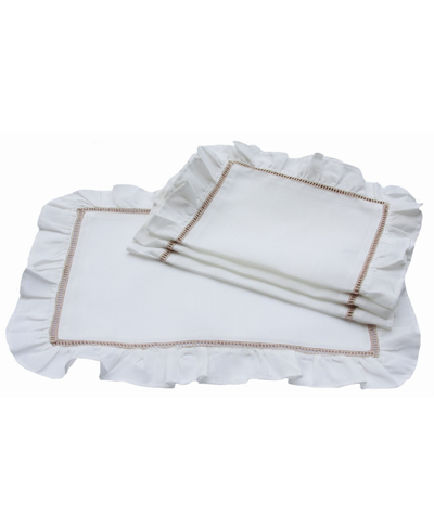 Shop Xia Home Fashions Hemstitch Or Ruffle Trim Hemstitch Placemat In Taupe