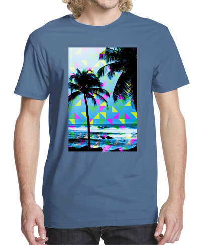 Shop Beachwood Men's Triangle Tropic Graphic T-shirt In Heather Indigo