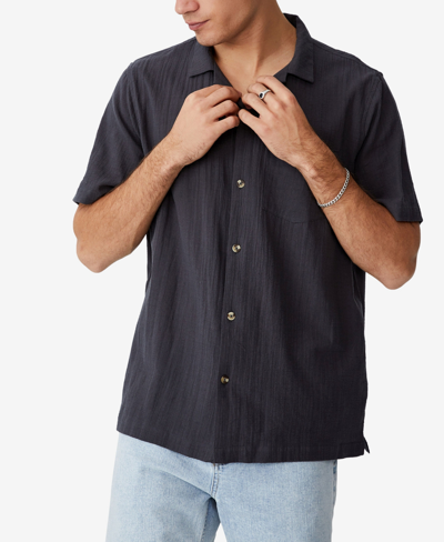 Shop Cotton On Men's Riviera Short Sleeve Shirt In Faded Slate