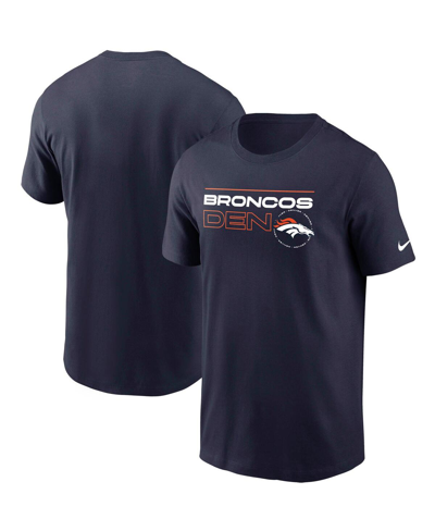 Shop Nike Men's  Navy Denver Broncos Broadcast Essential T-shirt
