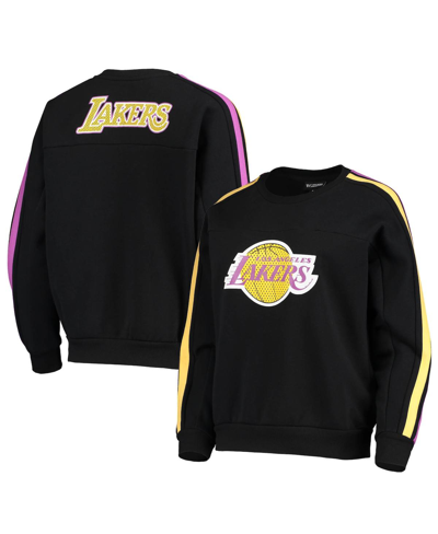 Shop The Wild Collective Women's  Black Los Angeles Lakers Perforated Logo Pullover Sweatshirt