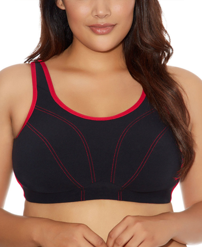 Goddess Mid-impact Wire-free Sports Bra In Black