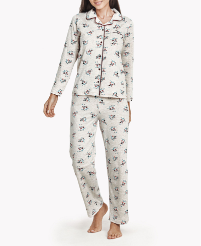 Shop Mood Pajamas Women's Flower Bouquet Soft Long-sleeve Pajama Set In Multi