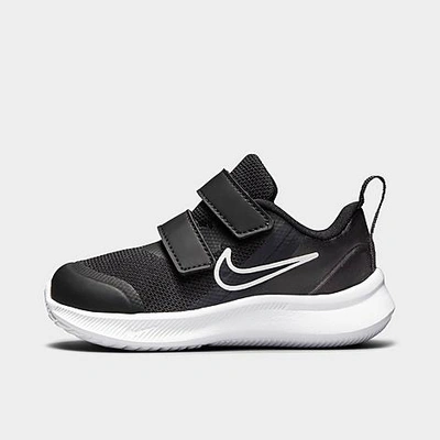 Shop Nike Kids' Toddler Star Runner 3 Hook-and-loop Running Shoes In Black/dark Smoke Grey/dark Smoke Grey