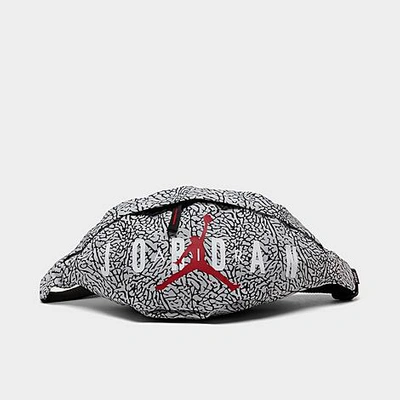 Shop Nike Jordan Air Allover Print Crossbody Bag In Wolf Grey