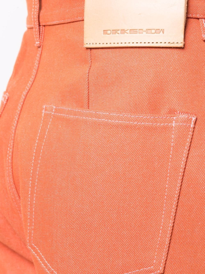 Shop Rick Owens Bootcut Denim Jeans In Orange