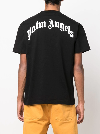 Shop Palm Angels Teddy Bear-print Cotton T-shirt In Schwarz