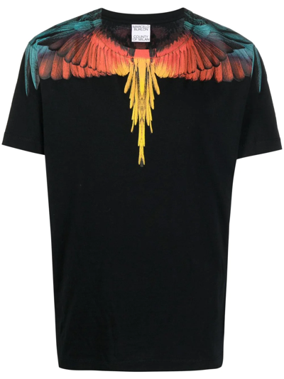 Shop Marcelo Burlon County Of Milan Icon Wings Print T-shirt In Black