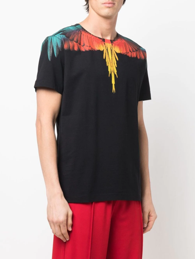 Shop Marcelo Burlon County Of Milan Icon Wings Print T-shirt In Black