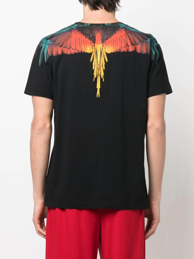 Shop Marcelo Burlon County Of Milan Icon Wings Print T-shirt In Black