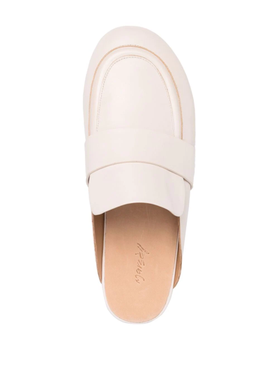 Shop Marsèll Sip-on Leather Loafers In Nude
