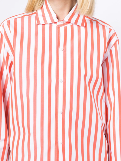 Shop Ralph Lauren Cotton Stripe-pattern Shirt In Rot