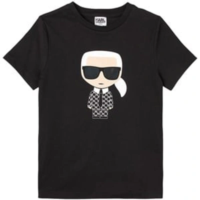 Shop Karl Lagerfeld Kids Black Karl T-shirt