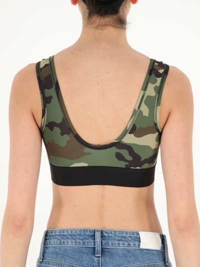Shop Dolce & Gabbana Camouflage Sporty Top In Light Blue