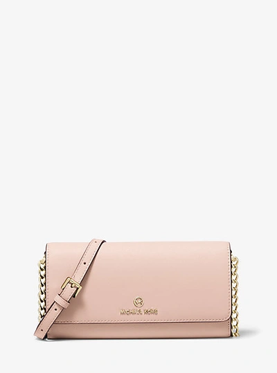 Michael Kors Small Saffiano Leather Convertible Crossbody Bag In Pink