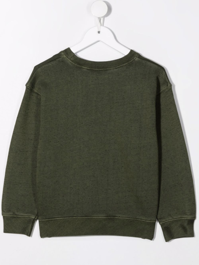 Zadig & Voltaire Logo-print Crew Neck Sweatshirt In Green