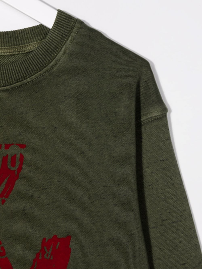 Zadig & Voltaire Logo-print Crew Neck Sweatshirt In Green