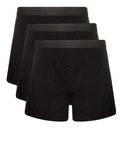 Shop Cdlp Logo-waist Boxer Shorts In Black