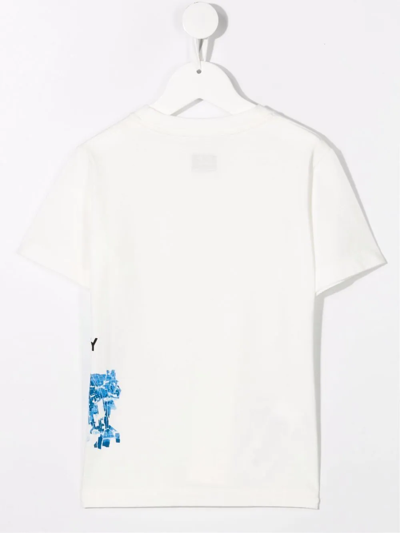 Shop C.p. Company Logo Crew-neck T-shirt In White