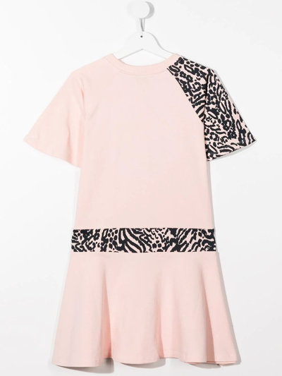 Shop Kenzo Tiger-print T-shirt Dress In Pink