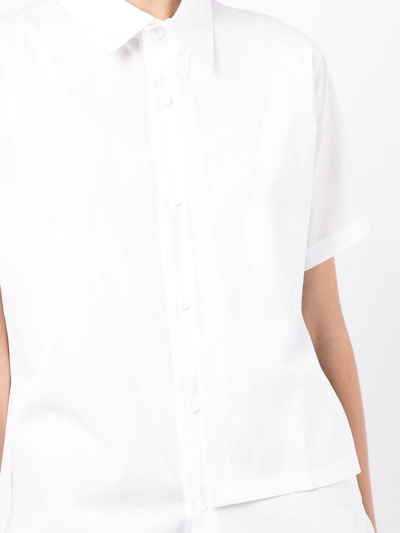 Shop Y's Panelled Short-sleeve Shirt In White