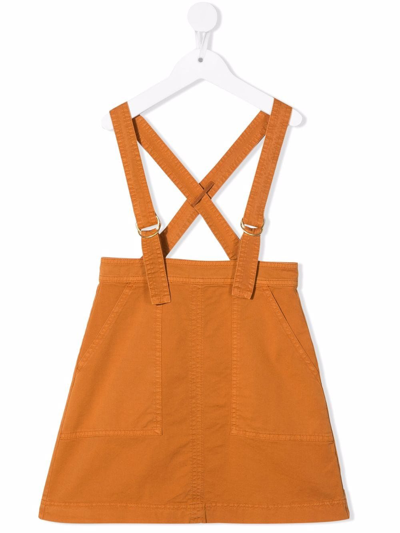 Shop Il Gufo A-line Cotton Overalls In Orange