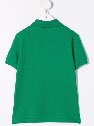 Shop Lacoste Logo-patch Short-sleeved Polo Shirt In Green