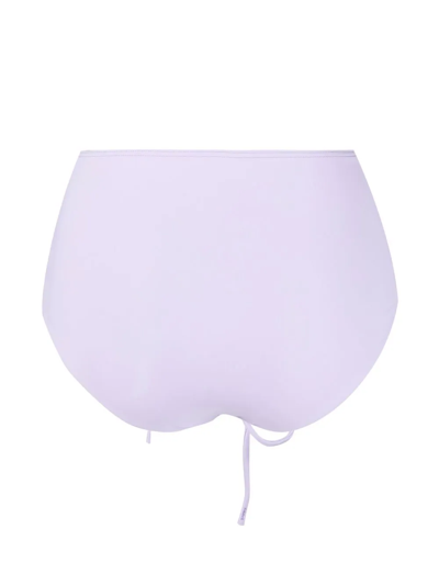 Shop Christopher Esber Drawstring-detail Bikini Bottoms In Purple