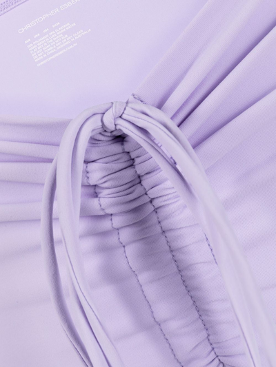 Shop Christopher Esber Drawstring-detail Bikini Bottoms In Purple