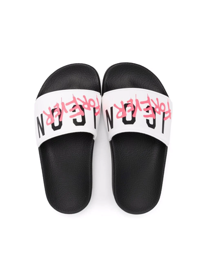 Dsquared2 Icon-print Pool Slides In White