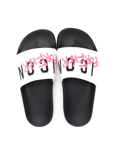 Dsquared2 Icon-print Pool Slides In White