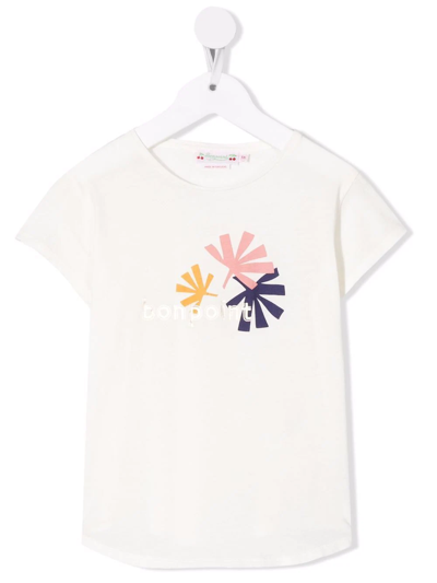 Shop Bonpoint Logo-print Cotton T-shirt In White