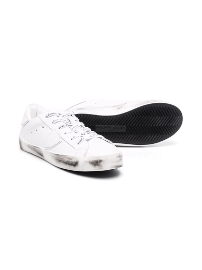 Shop Philippe Model Prsx Logo-patch Low-top Sneakers In White