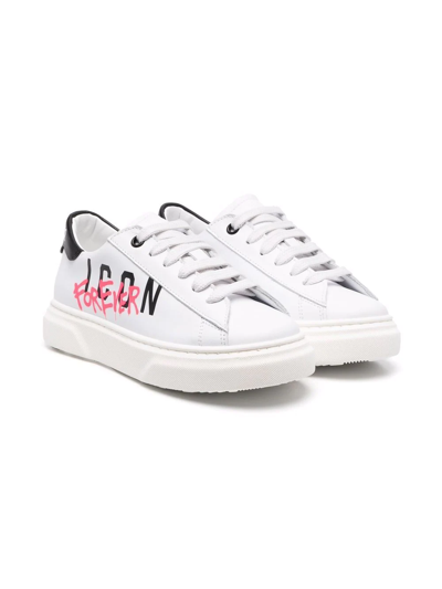 Shop Dsquared2 Icon-print Sneakers In White