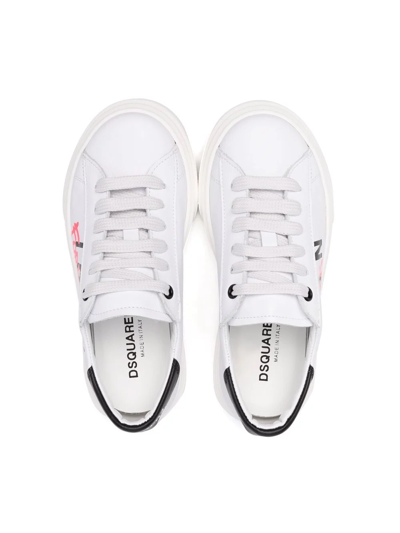 Shop Dsquared2 Icon-print Sneakers In White