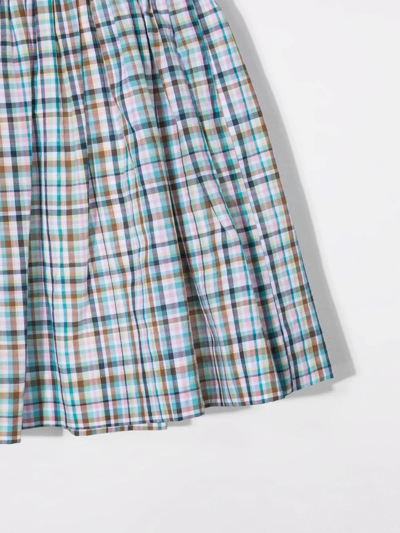 Shop Bonpoint Noumea Checked Mini Skirt In Blue