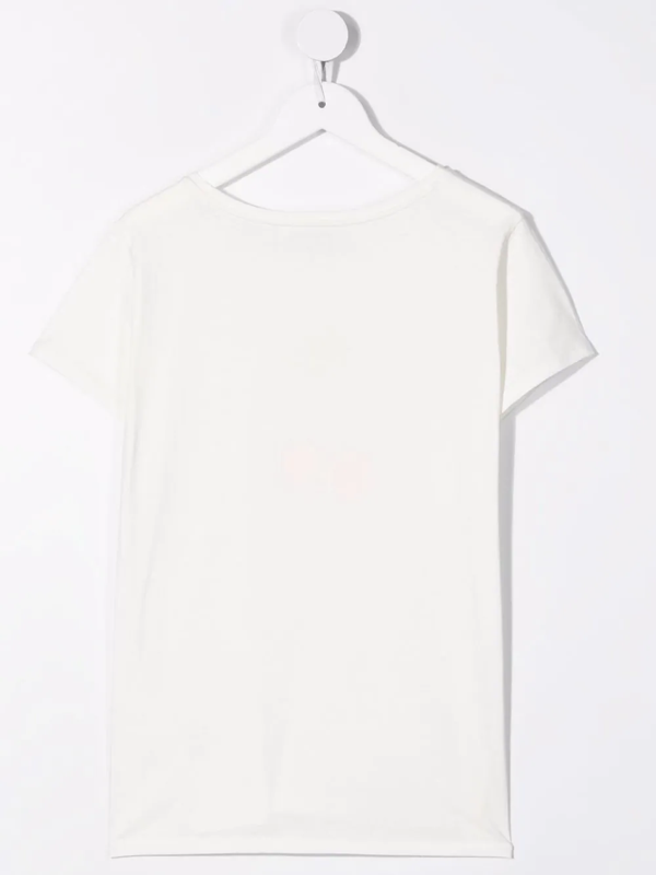 Bonpoint cherry-embroidered cotton T-shirt - White