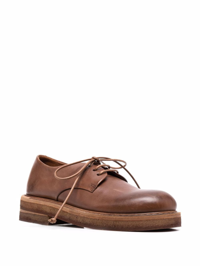 Shop Marsèll Leather Lace-up Brogues In Brown