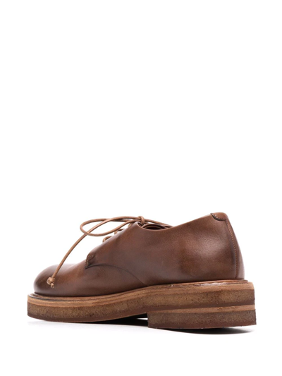 Shop Marsèll Leather Lace-up Brogues In Brown